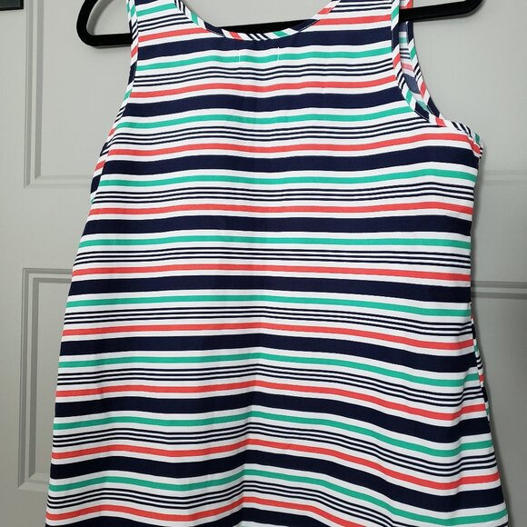 Faded Glory nautical striped lightweight flowy tank top, womens Large 12-14 - Picture 6 of 8
